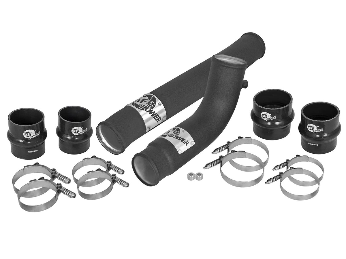 BladeRunner 3 Inch & 2-3/4 Inch Aluminum Hot and Cold Charge Pipe Kit Black Dodge Diesel Trucks 10-12 L6-6.7L (td) aFe Power-7