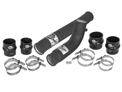 BladeRunner 3 Inch & 2-3/4 Inch Aluminum Hot and Cold Charge Pipe Kit Black Dodge Diesel Trucks 10-12 L6-6.7L (td) aFe Power-7