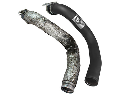 BladeRunner 3 Inch Aluminum Hot Charge Pipe Black Ford Diesel Trucks 99-03 V8-7.3L (td) aFe Power-5