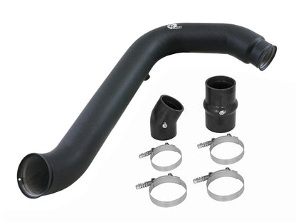 BladeRunner 3 Inch Aluminum Hot Charge Pipe Black Ford Diesel Trucks 03-07 V8-6.0L (td) aFe Power-1