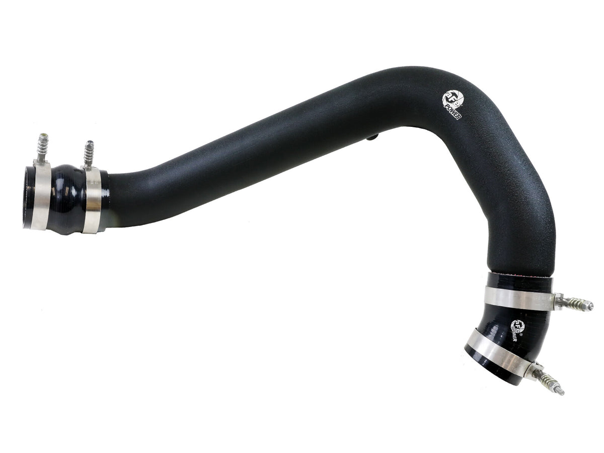 BladeRunner 3 Inch Aluminum Hot Charge Pipe Black Ford Diesel Trucks 03-07 V8-6.0L (td) aFe Power-3