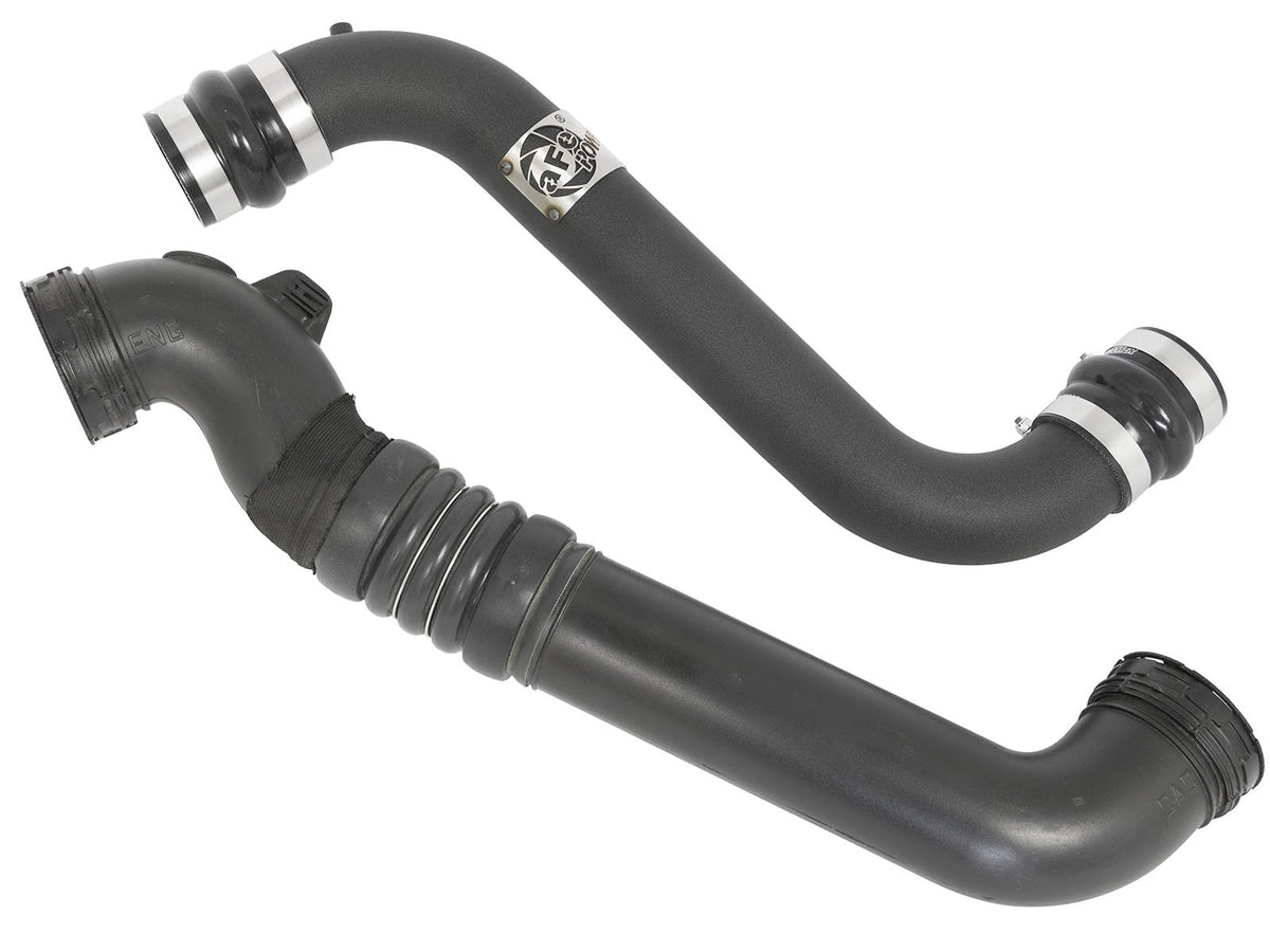BladeRunner 3 Inch Aluminum Hot and Cold Charge Pipe Kit Black GM Diesel Trucks 11-16 V8-6.6L (td) Lml aFe Power-6