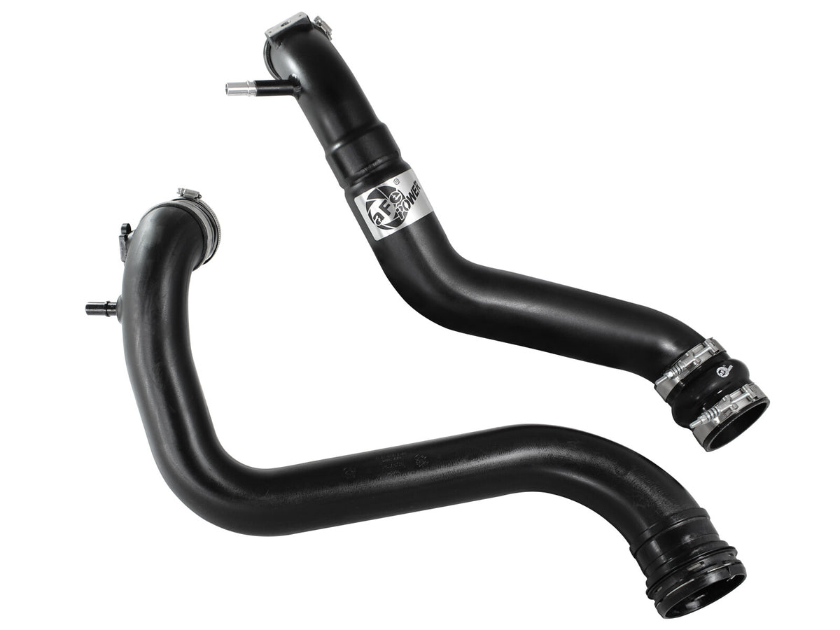 BladeRunner 3-1/2 Inch to 3 Inch Aluminum Cold Charge Pipe Black Ford F-150 11-14 V6-3.5L (tt) aFe Power-3