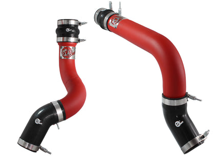 BladeRunner 3 Inch Aluminum Hot and Cold Charge Pipe Kit Red Dodge Ram Diesel Trucks 13-18 L6-6.7L (td) aFe Power