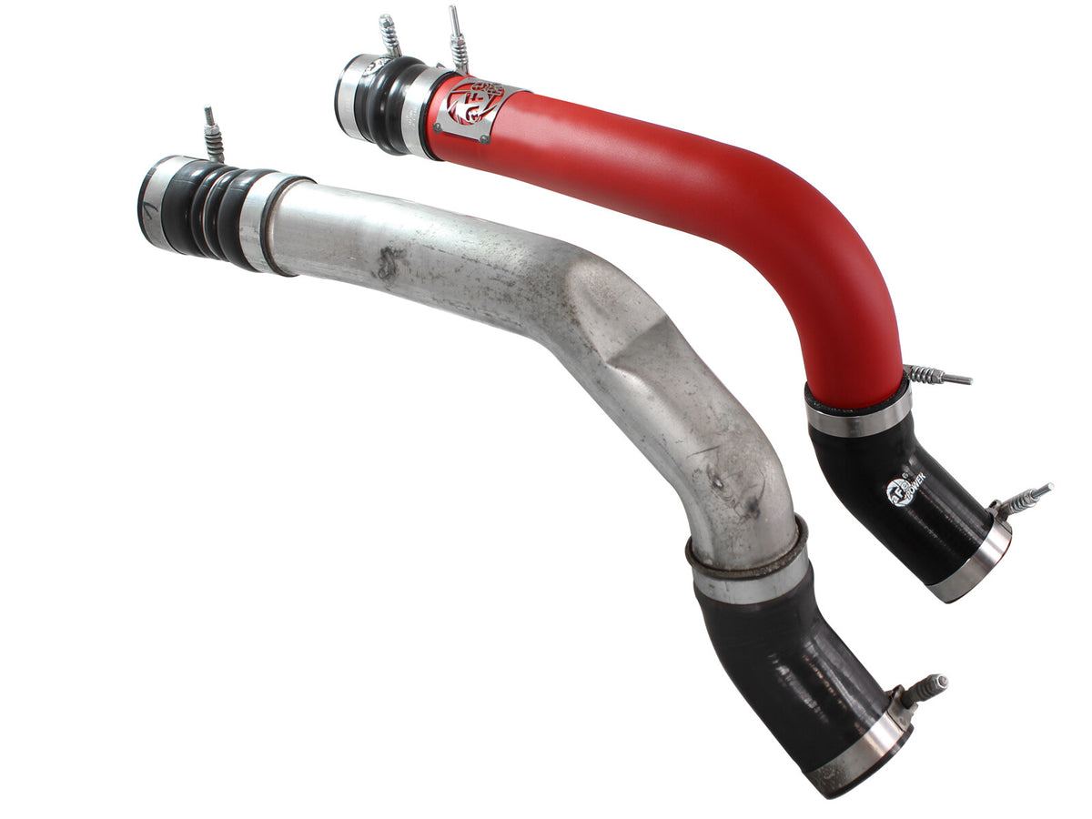 BladeRunner 3 Inch Aluminum Hot and Cold Charge Pipe Kit Red Dodge Ram Diesel Trucks 13-18 L6-6.7L (td) aFe Power-5