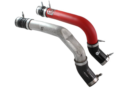 BladeRunner 3 Inch Aluminum Hot and Cold Charge Pipe Kit Red Dodge Ram Diesel Trucks 13-18 L6-6.7L (td) aFe Power-5