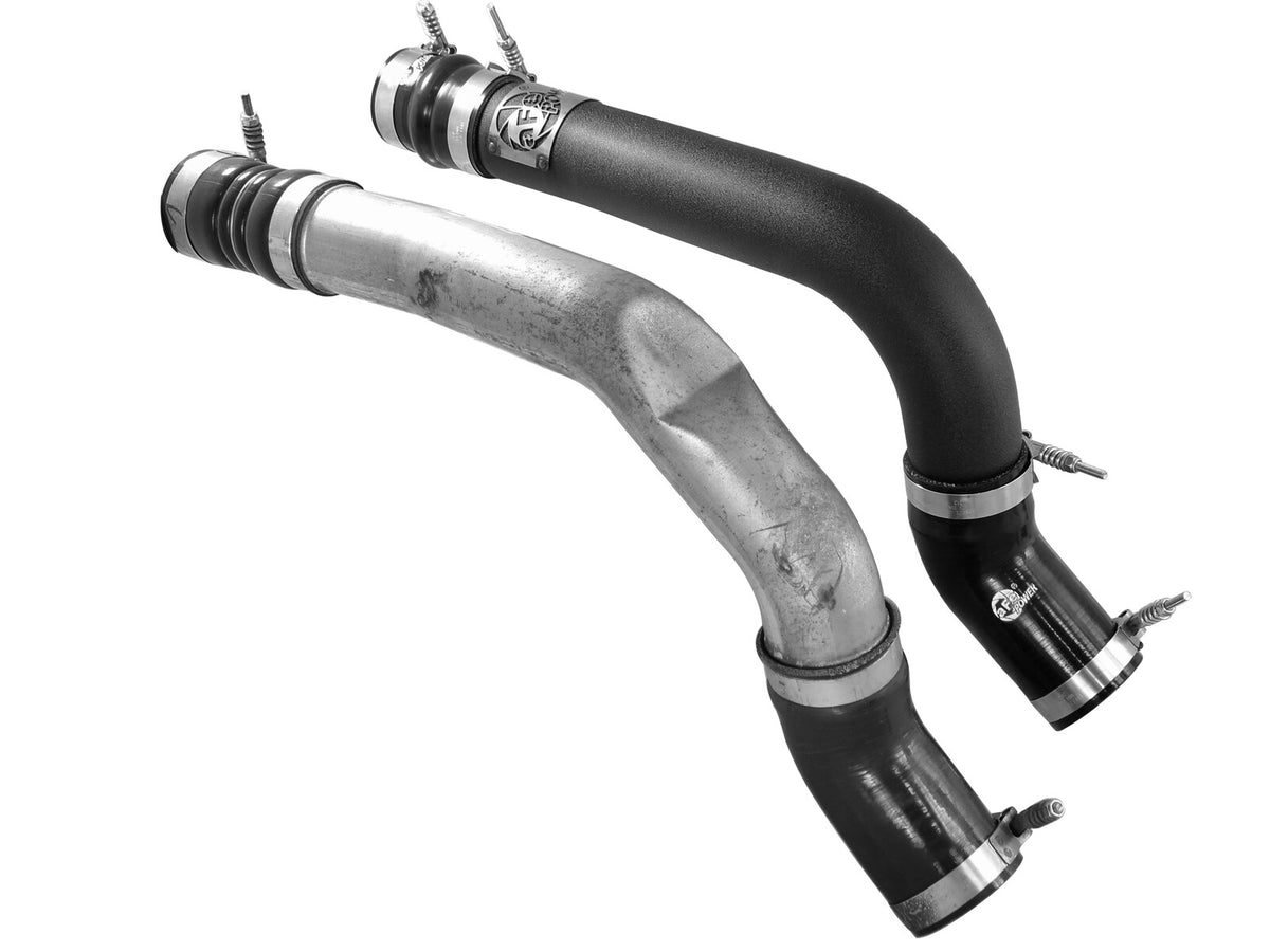 BladeRunner 3 Inch Aluminum Hot Charge Pipe Black Dodge Ram Diesel Trucks 13-18 L6-6.7L (td) aFe Power-4