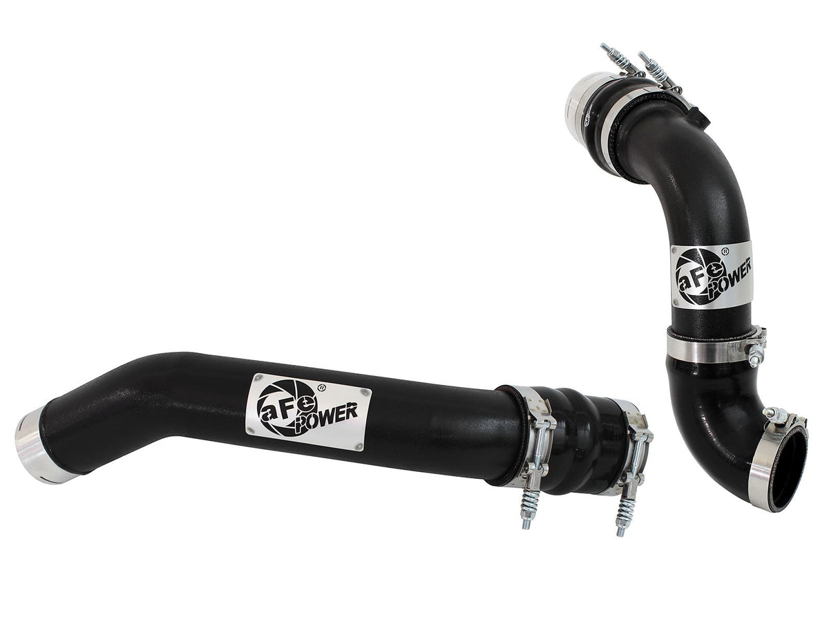 BladeRunner 3 Inch Aluminum Hot and Cold Charge Pipe Kit Black Ford Diesel Trucks 11-16 V8-6.7L (td) aFe Power