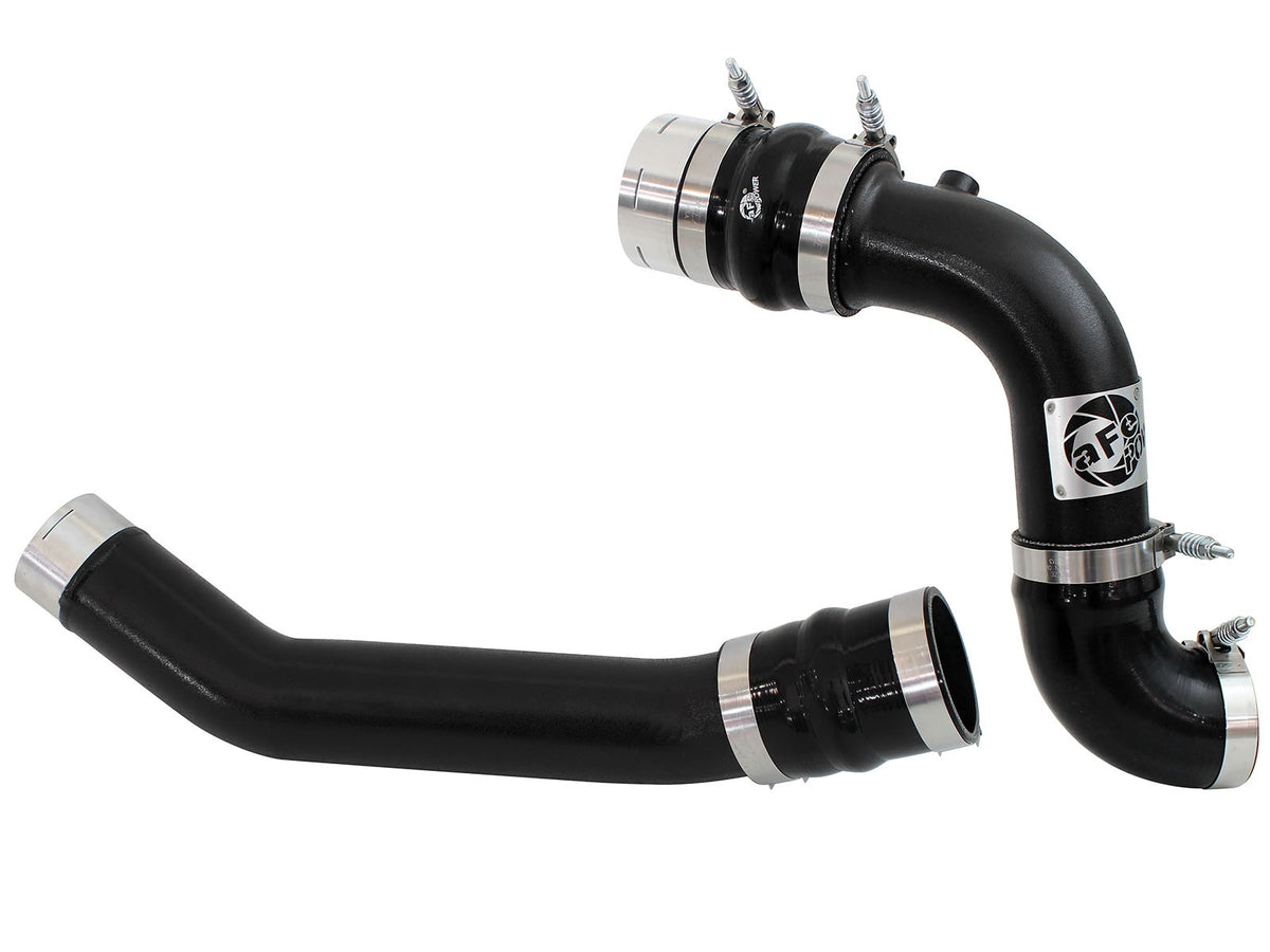 BladeRunner 3 Inch Aluminum Hot and Cold Charge Pipe Kit Black Ford Diesel Trucks 11-16 V8-6.7L (td) aFe Power-1