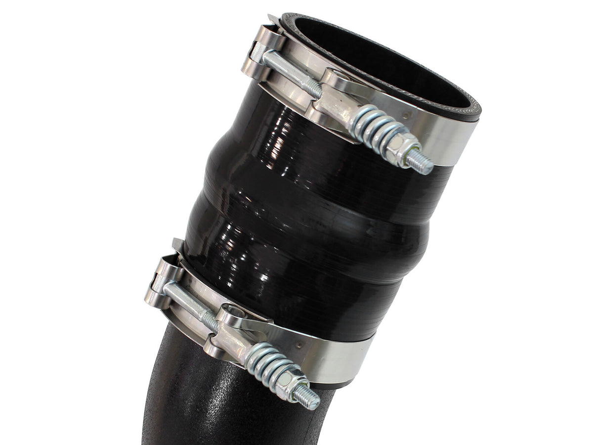 BladeRunner 3 Inch Aluminum Hot Charge Pipe Black Ford Diesel Trucks 11-16 V8-6.7L (td) aFe Power-3