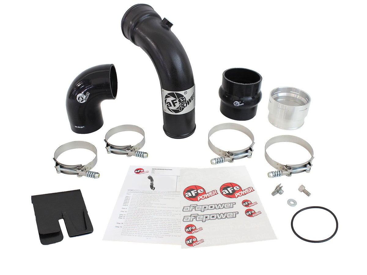 BladeRunner 3 Inch Aluminum Cold Charge Pipe Black Ford Diesel Trucks 11-16 V8-6.7L (td) aFe Power-4