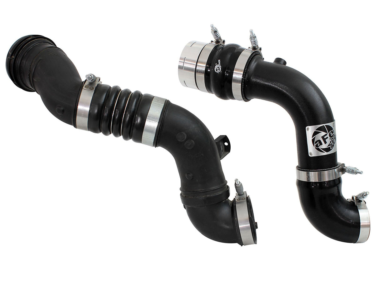 BladeRunner 3 Inch Aluminum Cold Charge Pipe Black Ford Diesel Trucks 11-16 V8-6.7L (td) aFe Power-5