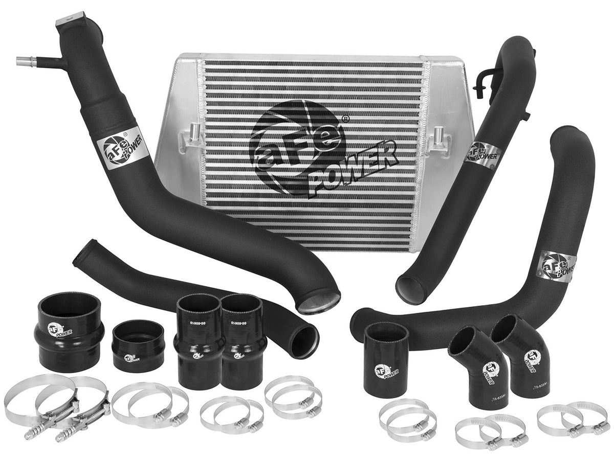 BladeRunner GT Series Intercooler Kit w/ Tubes Black Ford F-150 13-14 V6-3.5L (tt) aFe Power-6