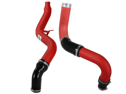 BladeRunner 3 Inch Aluminum Hot and Cold Charge Pipe Kit Red Dodge Ram 1500 EcoDiesel 14-18 V6-3.0L (td) aFe Power-1