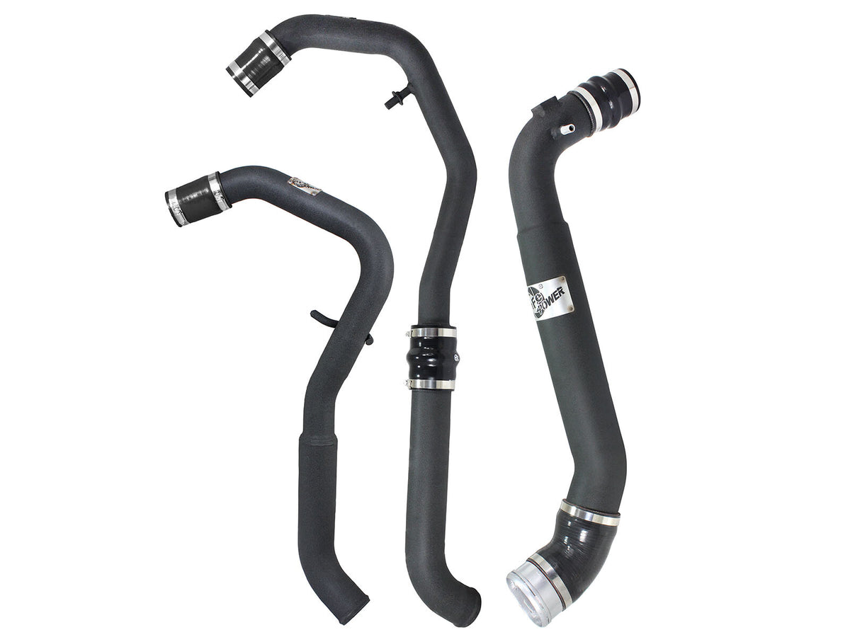 BladeRunner GT Series Intercooler Kit w/ Tubes Black Ford F-150 15-19 V6-2.7L (tt) aFe Power-6