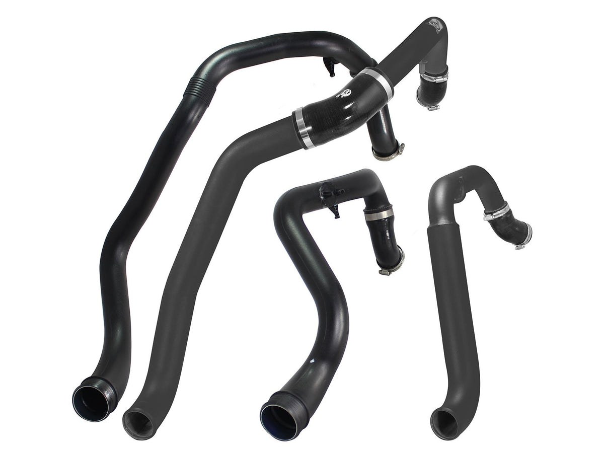 BladeRunner Aluminum Hot and Cold Charge Pipe Kit Black Ford F-150 15-19 V6-3.5L (tt) aFe Power-5