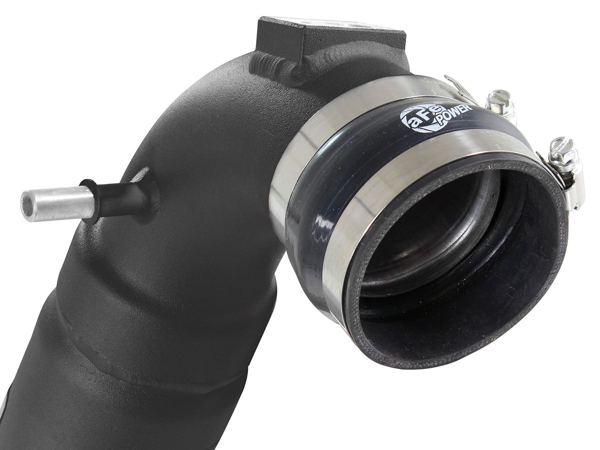 BladeRunner 3-1/2 Inch to 3 Inch Aluminum Cold Charge Pipe Black Ford F-150 15-19 V6-3.5L (tt) aFe Power-2
