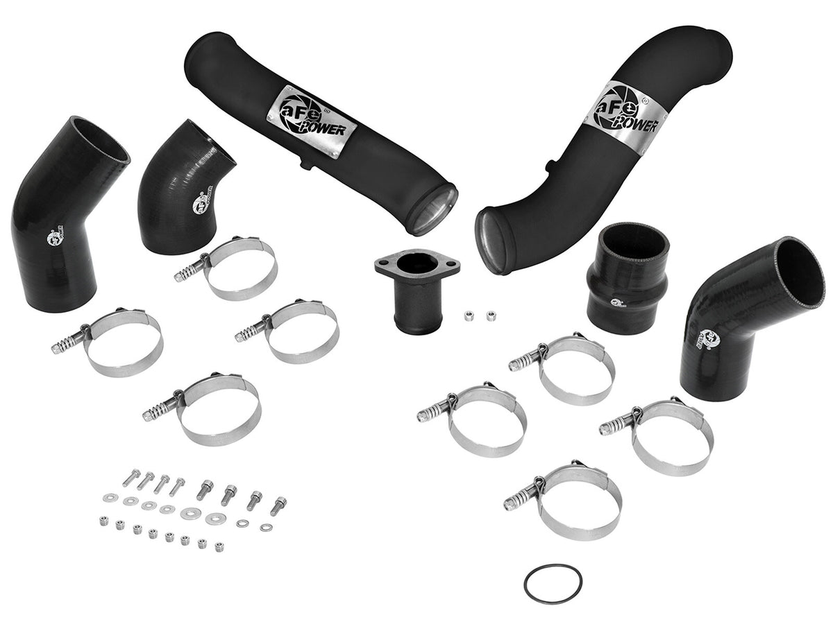 BladeRunner GT Series Intercooler Kit w/ Tubes Black Nissan Titan Xd 16-19 V8-5.0L (td) aFe Power-7
