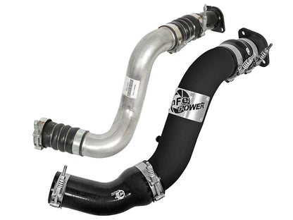 BladeRunner 3 Inch Aluminum Hot and Cold Charge Pipe Kit Black Nissan Titan Xd 16-19 V8-5.0L (td) aFe Power-4