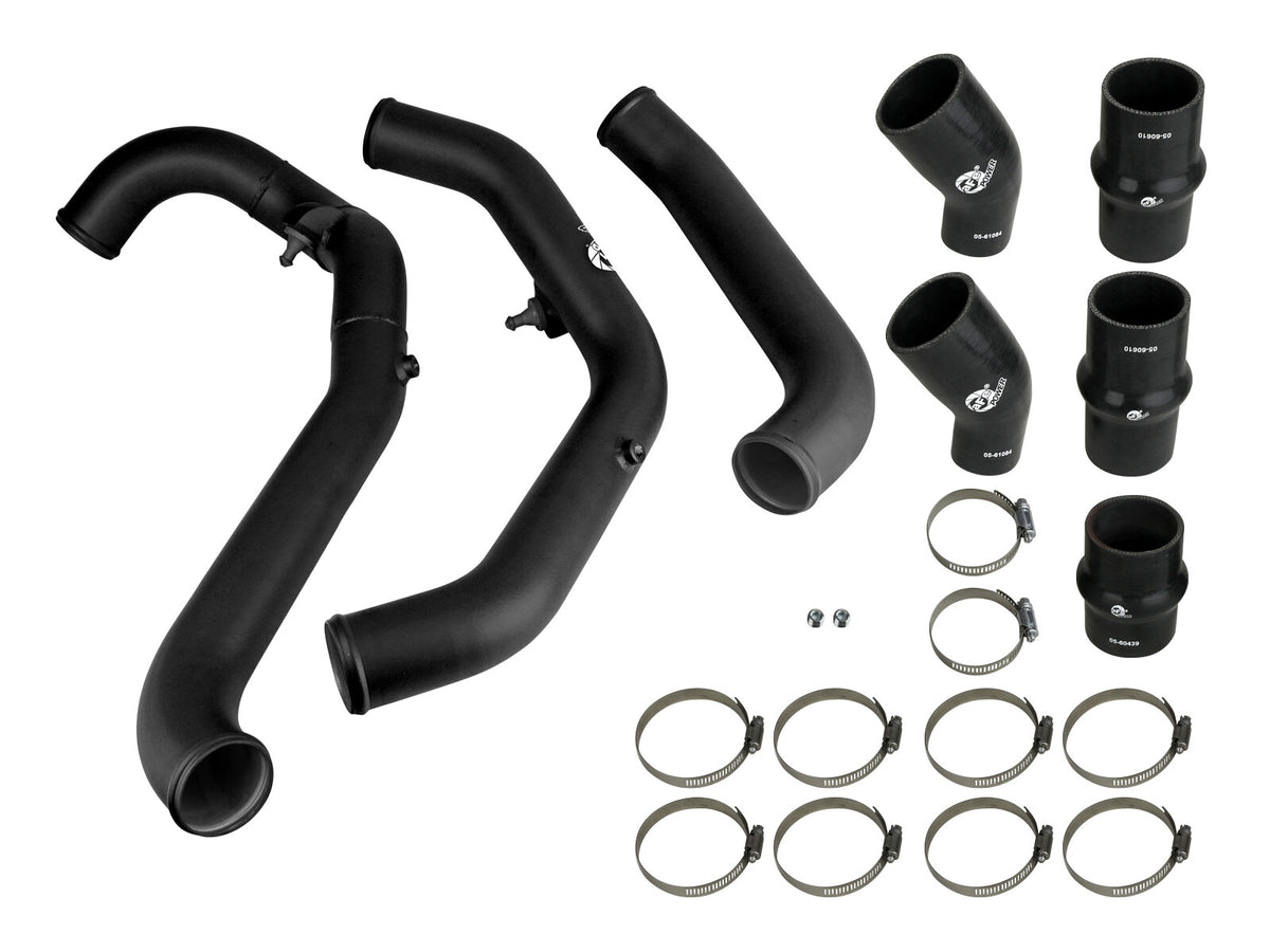 BladeRunner 2-1/2 Inch Aluminum Hot Charge Pipe Black Ford F-150 Raptor 17-20 V6-3.5L (tt) aFe Power-1