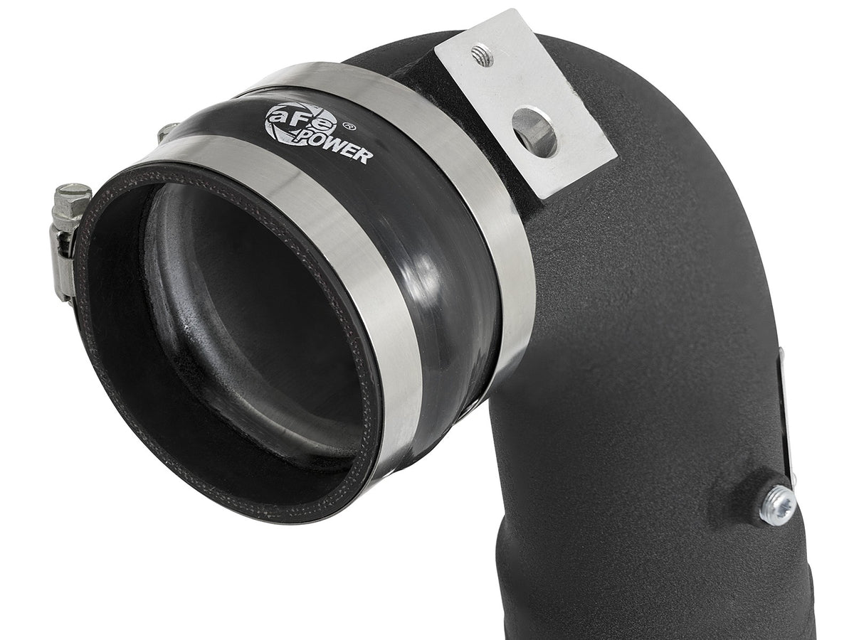 BladeRunner 3-1/2 Inch to 3 Inch Aluminum Cold Charge Pipe Black Ford F-150 Raptor 17-19 V6-3.5L (tt) aFe Power-4