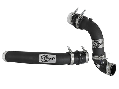 BladeRunner 3 Inch Aluminum Hot and Cold Charge Pipe Kit Black Ford Diesel Trucks 17-22 V8-6.7L (td) aFe Power