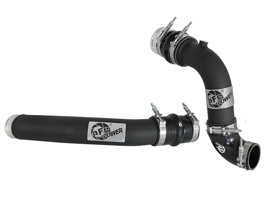 BladeRunner 3 Inch Aluminum Hot and Cold Charge Pipe Kit Black Ford Diesel Trucks 17-22 V8-6.7L (td) aFe Power