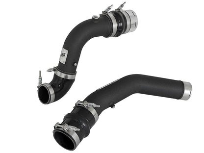 BladeRunner 3 Inch Aluminum Hot and Cold Charge Pipe Kit Black Ford Diesel Trucks 17-22 V8-6.7L (td) aFe Power-1