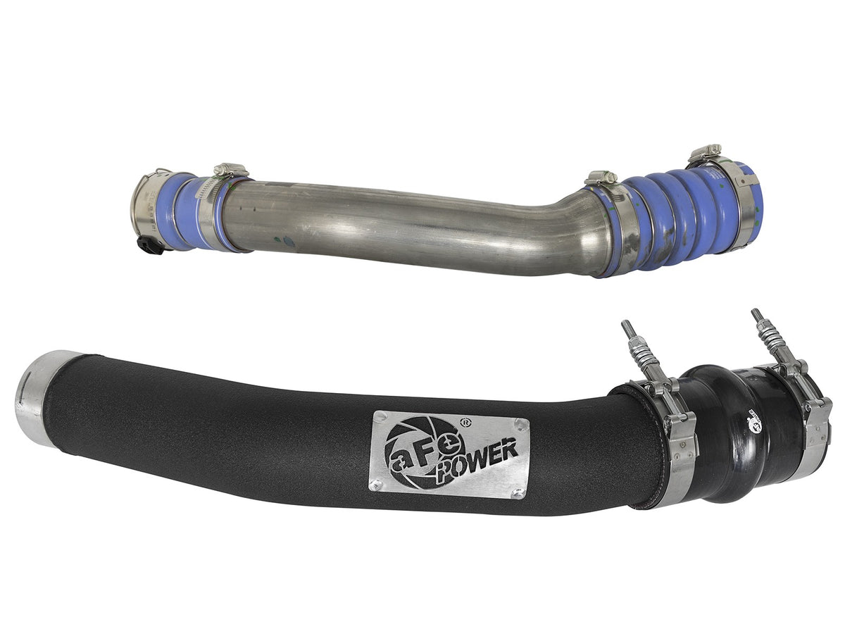 BladeRunner 3 Inch Aluminum Hot and Cold Charge Pipe Kit Black Ford Diesel Trucks 17-22 V8-6.7L (td) aFe Power-2