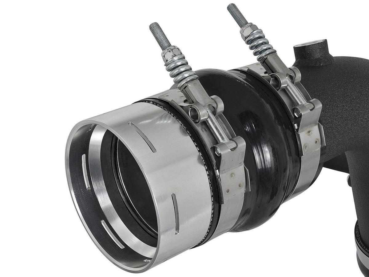 BladeRunner 3 Inch Aluminum Hot and Cold Charge Pipe Kit Black Ford Diesel Trucks 17-22 V8-6.7L (td) aFe Power-4