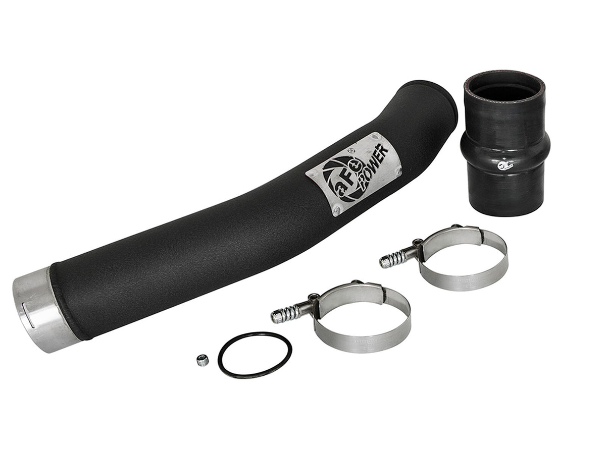 BladeRunner 3 Inch Aluminum Hot Charge Pipe Black Ford Diesel Trucks 17-22 V8-6.7L (td) aFe Power-5
