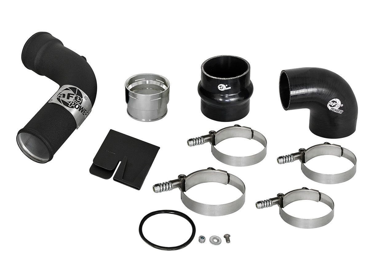 BladeRunner 3 Inch Aluminum Cold Charge Pipe Black Ford Diesel Trucks 17-22 V8-6.7L (td) aFe Power-5