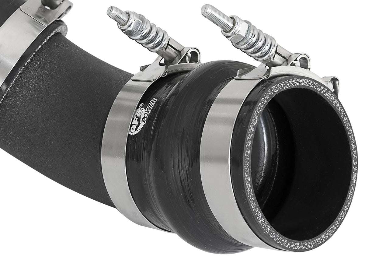 BladeRunner 3 Inch Aluminum Hot Charge Pipe Black GM Diesel Trucks 17-19 V8-6.6L (td) L5P aFe Power-2