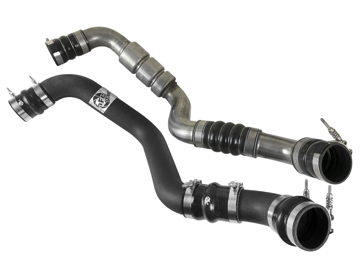 BladeRunner 3 Inch Aluminum Hot Charge Pipe Black GM Diesel Trucks 17-19 V8-6.6L (td) L5P aFe Power-3