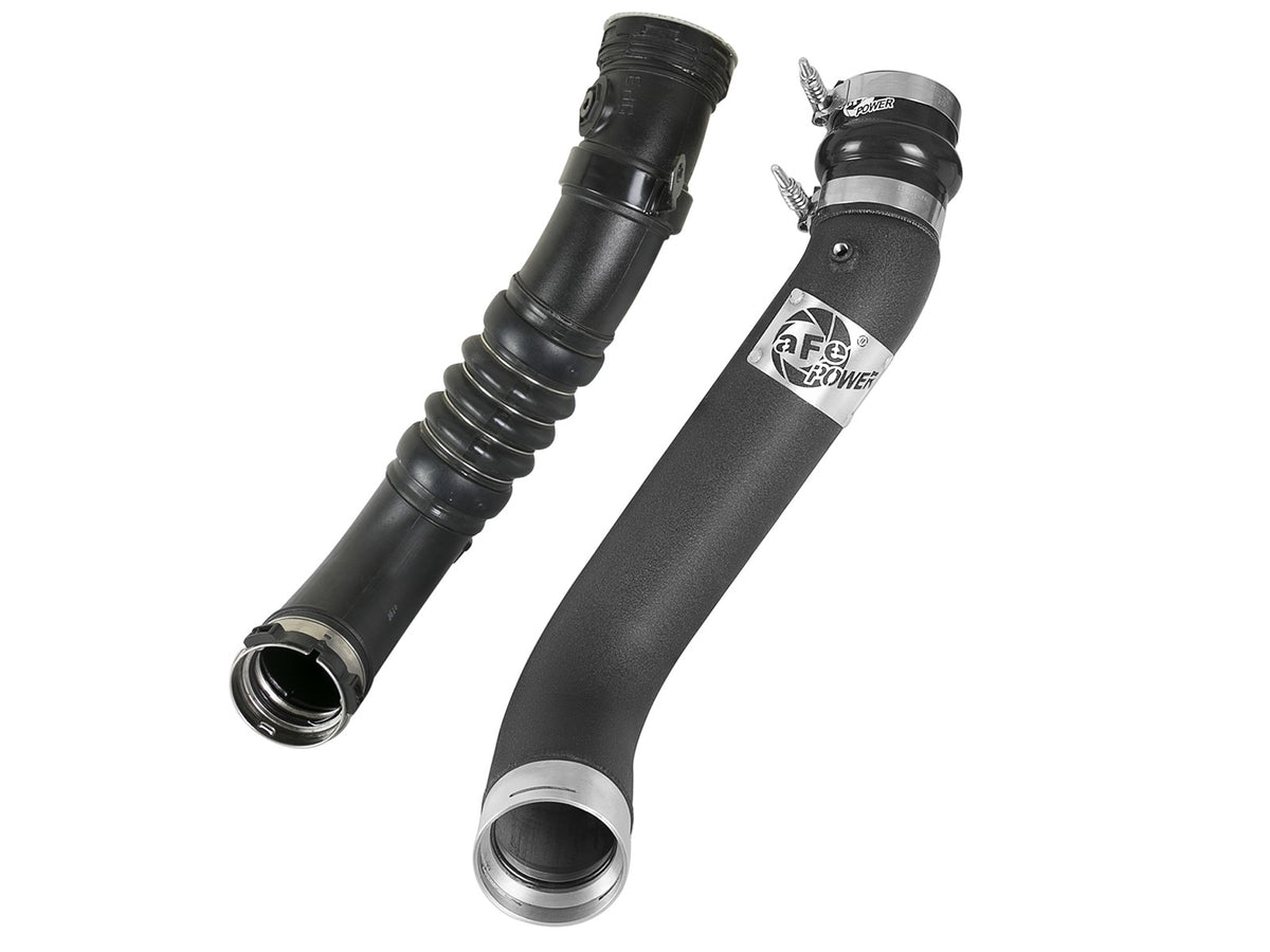 BladeRunner 3 Inch Aluminum Cold Charge Pipe Black GM Diesel Trucks 17-19 V8-6.6L (td) L5P aFe Power-3