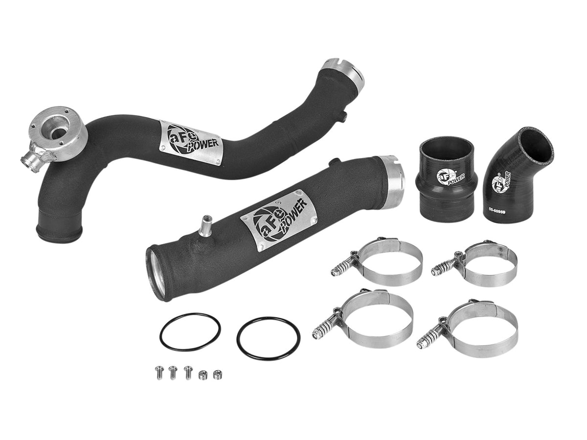 BladeRunner 3 Inch Aluminum Hot and Cold Charge Pipe Kit Black Ford Ranger 19-23 L4-2.3L (t) aFe Power-5