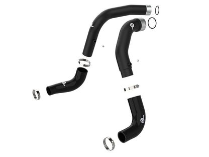 BladeRunner 3 Inch Aluminum Hot and Cold Charge Pipe Kit Black Jeep Wrangler (Jl) 20-23 V6-3.0L (td) EcoDiesel aFe Power-1