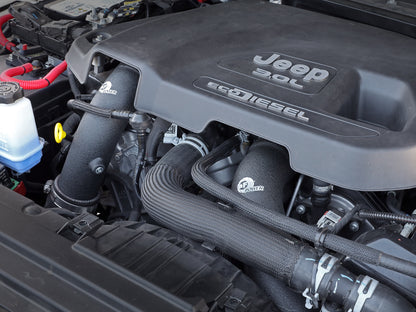 BladeRunner 3 Inch Aluminum Hot and Cold Charge Pipe Kit Black Jeep Wrangler (Jl) 20-23 V6-3.0L (td) EcoDiesel aFe Power-4