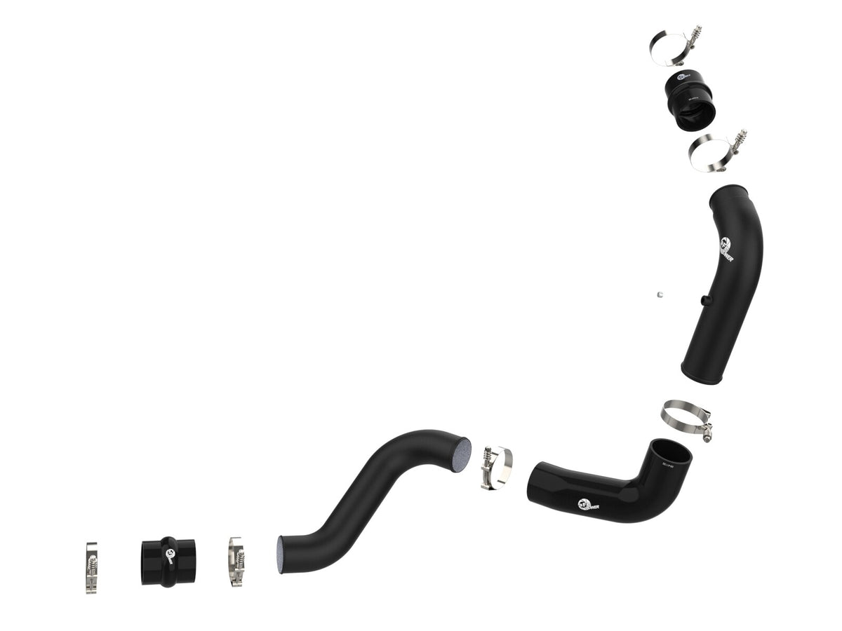 BladeRunner 3 Inch Aluminum Hot Charge Pipe Black GM Diesel Trucks 20-26 V8-6.6L (td) aFe Power-1