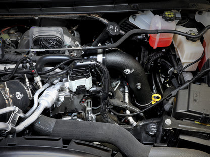 BladeRunner 3 Inch Aluminum Hot Charge Pipe Black GM Diesel Trucks 20-26 V8-6.6L (td) aFe Power-5
