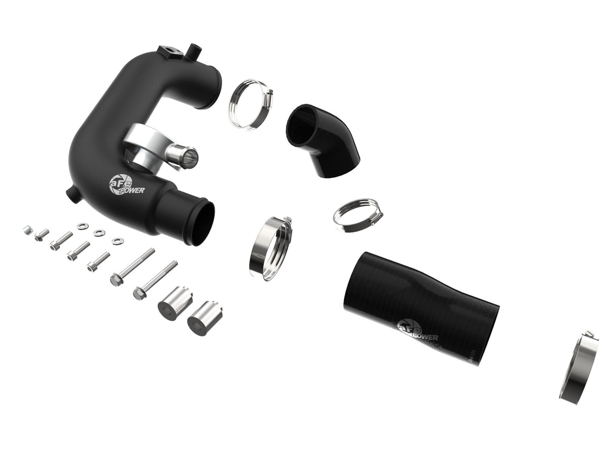 BladeRunner 2-1/2 Inch Aluminum Hot Charge Pipe Black Jeep Wrangler (Jl) 18-23 L4-2.0L (t) aFe Power-1