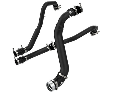BladeRunner Aluminum Hot and Cold Charge Pipe Kit Black Ford F-150 21-24 V6-2.7L (tt) aFe Power