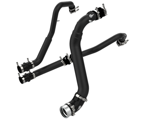BladeRunner Aluminum Hot and Cold Charge Pipe Kit Black Ford F-150 21-24 V6-2.7L (tt) aFe Power