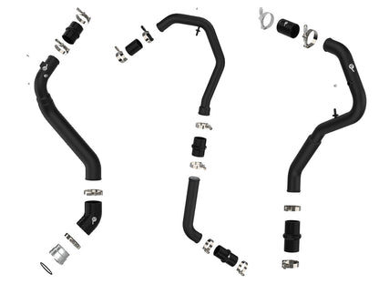 BladeRunner Aluminum Hot and Cold Charge Pipe Kit Black Ford F-150 21-24 V6-2.7L (tt) aFe Power-1