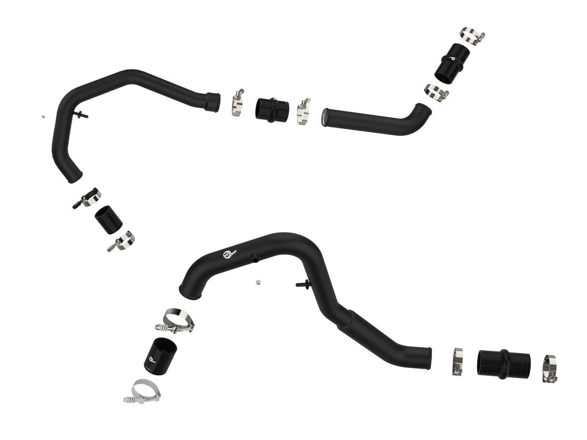 BladeRunner 2 Inch to 2-1/2 Inch Aluminum Hot Charge Pipe Black Ford F-150 21-24 V6-2.7L (tt) aFe Power-1