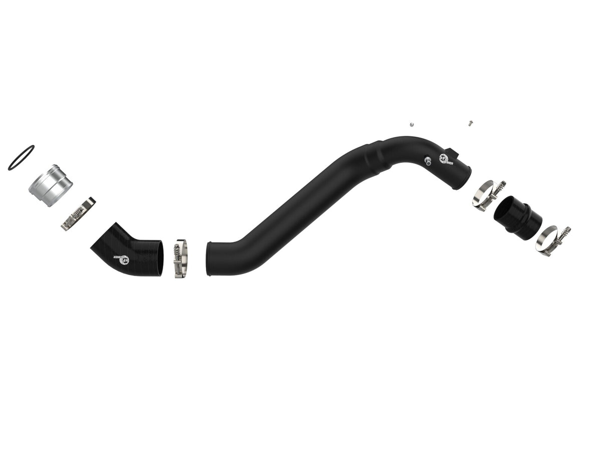 BladeRunner 3-1/2 Inch to 2-3/4 Inch Aluminum Cold Charge Pipe Black Ford F-150 21-26 V6-2.7L (tt) aFe Power-1