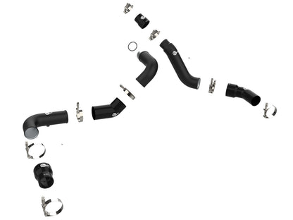 BladeRunner 2-1/2 Inch & 3 Inch Aluminum Hot and Cold Charge Pipe Kit Black Ram 1500 16-19 V6-3.0L (td) aFe Power-1