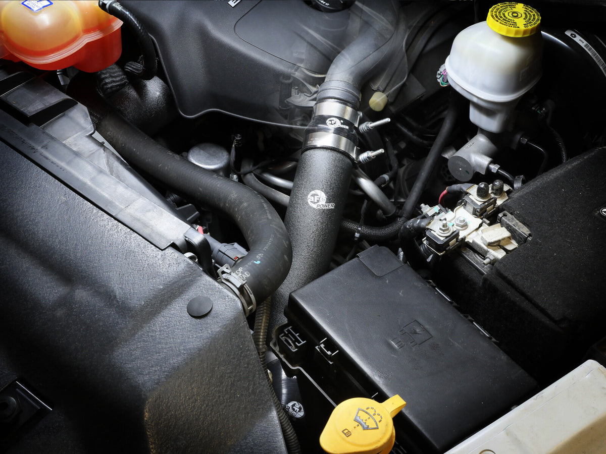 BladeRunner 2-1/2 Inch & 3 Inch Aluminum Hot and Cold Charge Pipe Kit Black Ram 1500 16-19 V6-3.0L (td) aFe Power-5