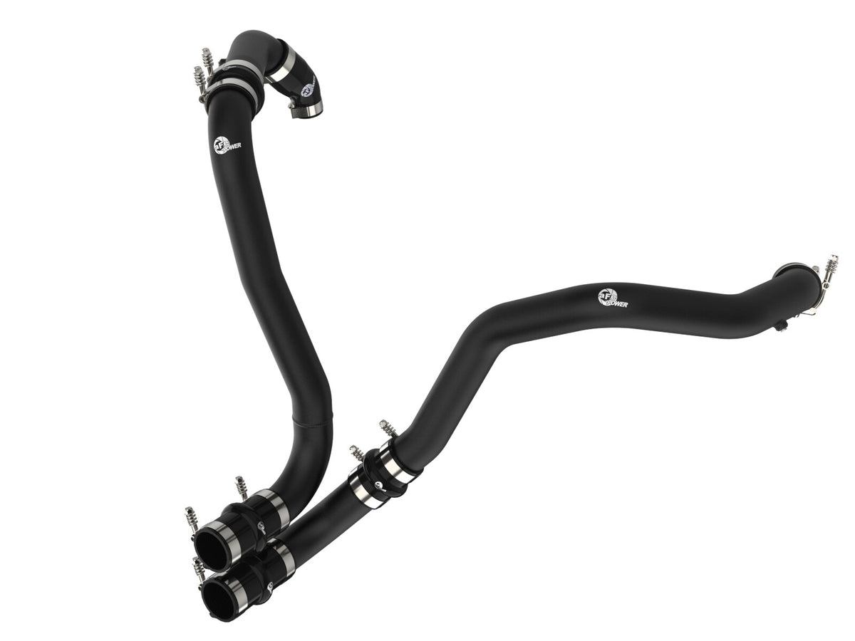 BladeRunner 3 Inch Aluminum Hot Charge Pipe Black Ford F-150/Raptor 21-26 V6-3.5L (tt) aFe Power