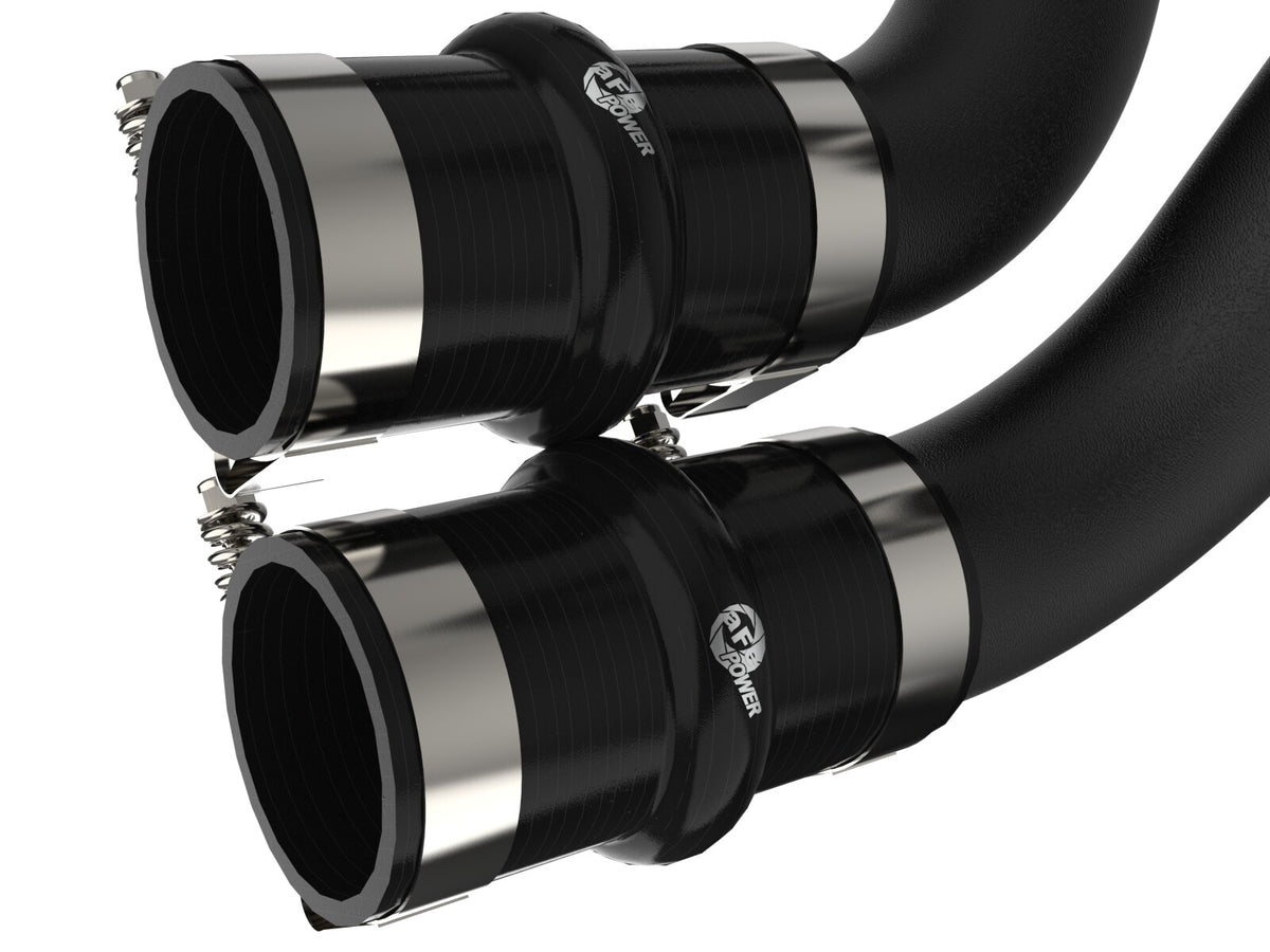 BladeRunner 3 Inch Aluminum Hot Charge Pipe Black Ford F-150/Raptor 21-26 V6-3.5L (tt) aFe Power-3